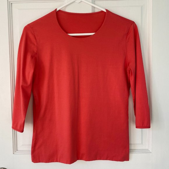 Akris Fitted 3/4-Sleeve Stretch-Jersey Top (size S) - Picture 4 of 11